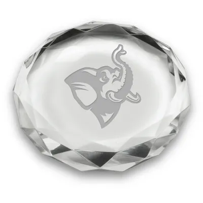 Tufts University Jumbos 3'' Optic Crystal Faceted Paperweight