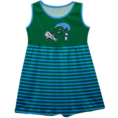 Tulane Green Wave Girls Toddler Tank Top Dress