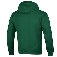 Men's Champion  Green Tulane Wave Arch Over Logo Pullover Hoodie