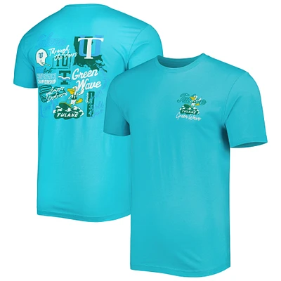 Men's Blue Tulane Green Wave Through the Years T-Shirt