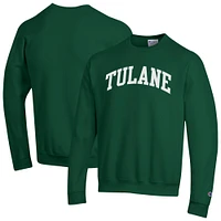 Sweat-shirt en polaire Champion Green Tulane Wave Basic Arch pour homme