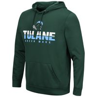 Men's Colosseum Green Tulane Wave Lantern Pullover Hoodie