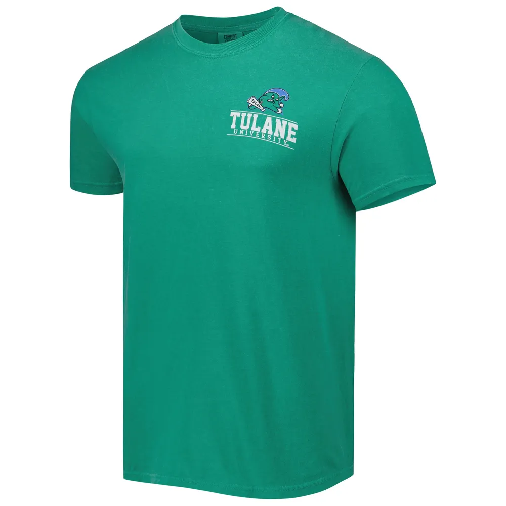 Men's Green Tulane Wave Logo Campus Icon T-Shirt