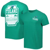 Men's Green Tulane Wave Logo Campus Icon T-Shirt