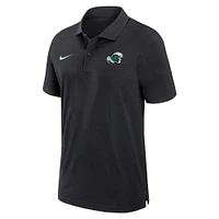 Polo Nike noir Tulane Green Wave 2024 Sideline Coaches Performance pour homme