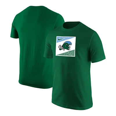 T-shirt Nike Tulane Green Wave mascotte vert pour homme