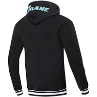 Men's Pro Standard Black Tulane Green Wave Classic Stacked Logo Pullover Hoodie