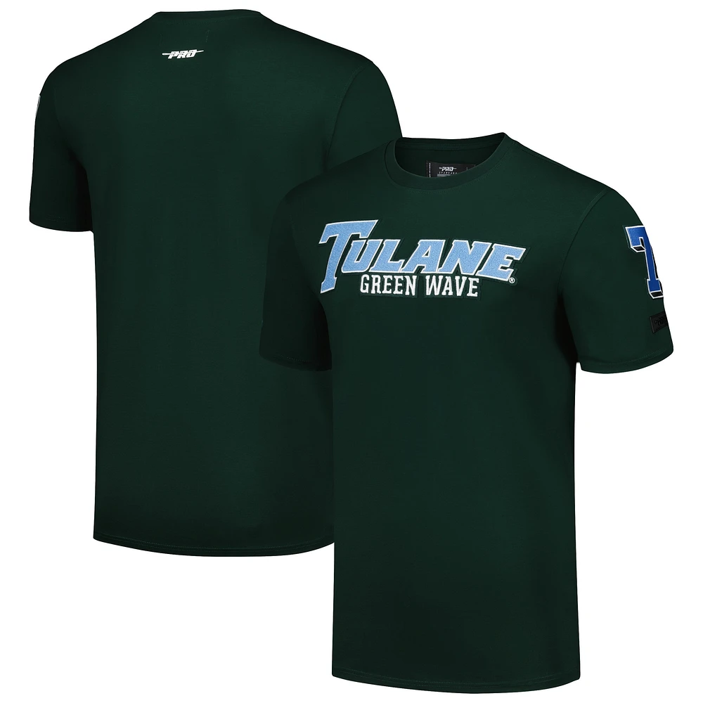 T-shirt classique Pro Standard Green Tulane Wave pour homme