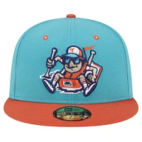 Men's New Era Turquoise Tulsa Drillers Theme Night Raft 59FIFTY Fitted Hat