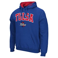 Men's Colosseum  Royal Tulsa Golden Hurricane Arch & Logo Pullover Hoodie