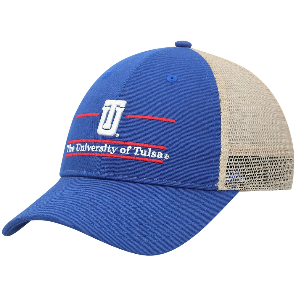 Men's The Game Royal Tulsa Golden Hurricane Split Bar Trucker Adjustable Hat