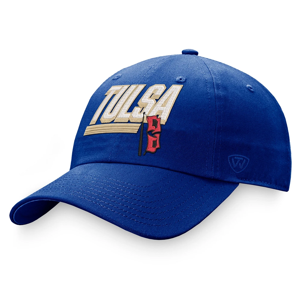 Men's Top of the World Royal Tulsa Golden Hurricane Slice Adjustable Hat