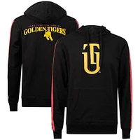 Sweat à capuche noir surdimensionné rayures Tuskegee Golden Tigers pour hommes