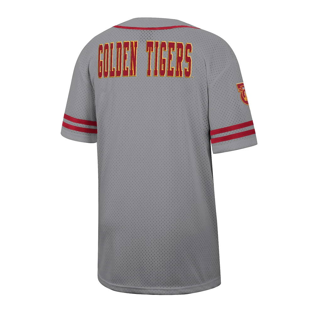 Men's Colosseum Gray Tuskegee Golden Tigers Free Spirited Baseball Jersey