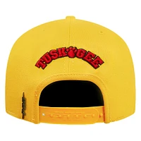 Men's Pro Standard Gold Tuskegee Golden Tigers Mascot Logo Snapback Hat