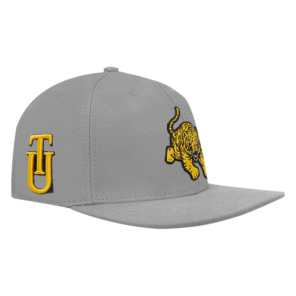 Casquette Snapback grise Pro Standard pour homme avec logo de la mascotte des Golden Tigers de Tuskegee