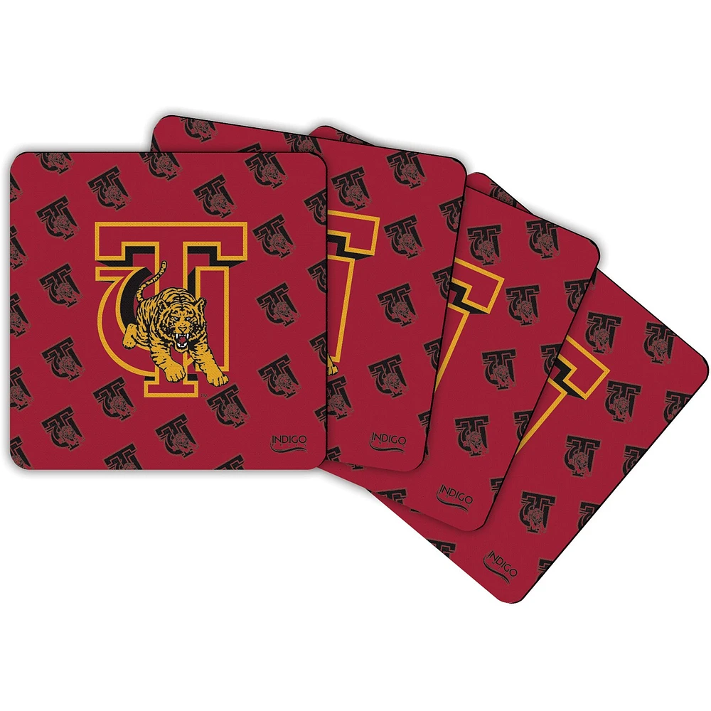 Tuskegee Golden Tigers Four-Pack Square Repeat Coaster Set