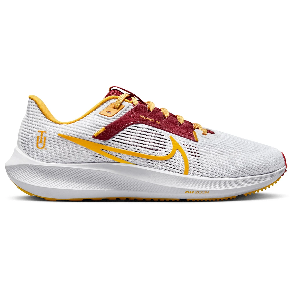 Unisex Nike  White Tuskegee Golden Tigers Zoom Pegasus 40 Running Shoe