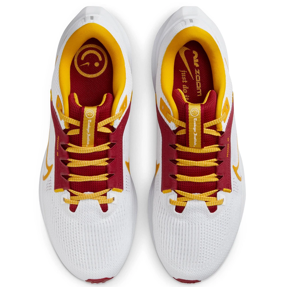 Unisex Nike  White Tuskegee Golden Tigers Zoom Pegasus 40 Running Shoe