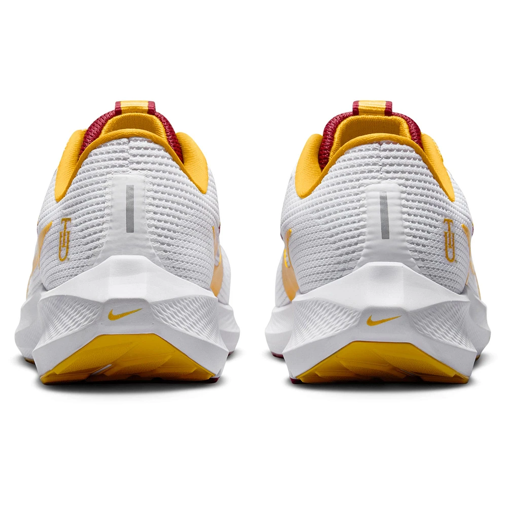 Chaussure de running Nike Tuskegee Golden Tigers Zoom Pegasus 40 unisexe blanche