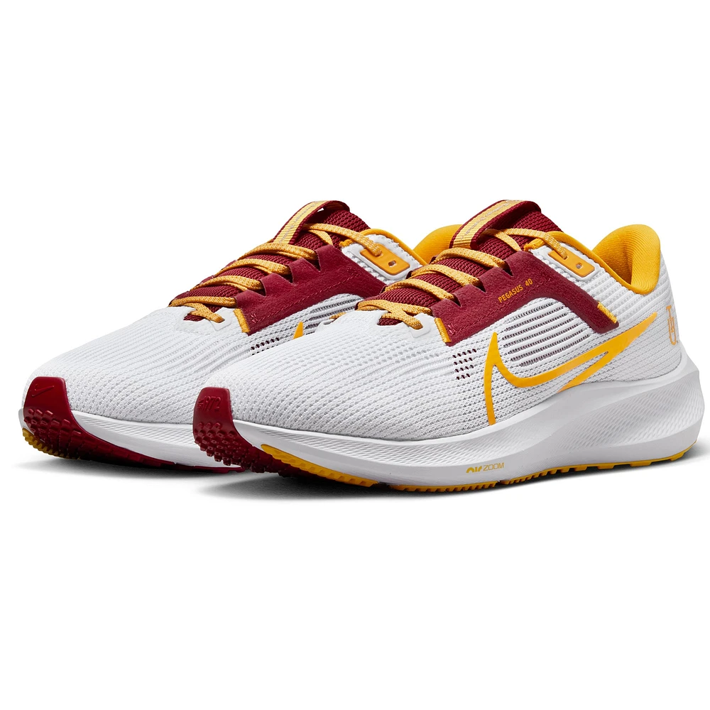 Unisex Nike  White Tuskegee Golden Tigers Zoom Pegasus 40 Running Shoe