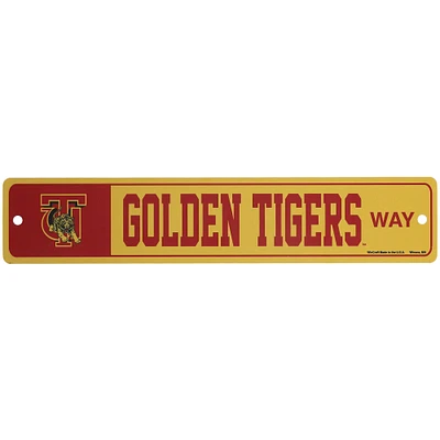 Panneau de signalisation WinCraft Tuskegee Golden Tigers 3,75'' x 19''