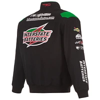 Men's JH Design Black Ty Gibbs Interstate Batteries Twill Uniform Full-Snap Jacket