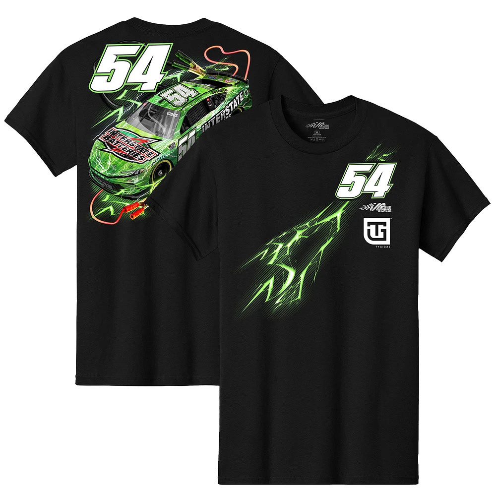 Men's Joe Gibbs Racing Team Collection  Black Ty Interstate Batteries Car T-Shirt