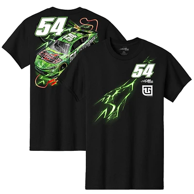 T-shirt de voiture noir Ty Gibbs Interstate Batteries la collection Joe Racing Team pour hommes