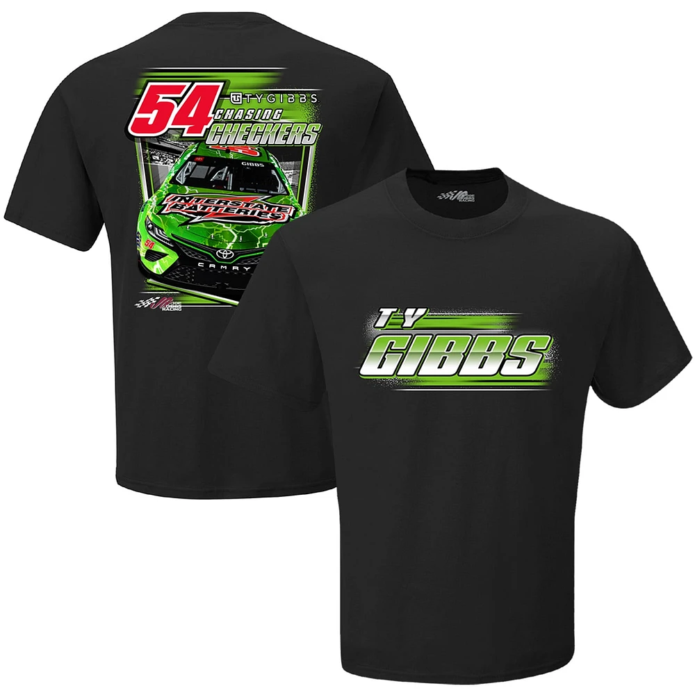 T-shirt noir Ty Gibbs Interstate Batteries Dominator pour homme de la collection Joe Racing Team