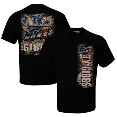 Ty Gibbs Joe Racing Team Collection Patriotic T-Shirt - Black