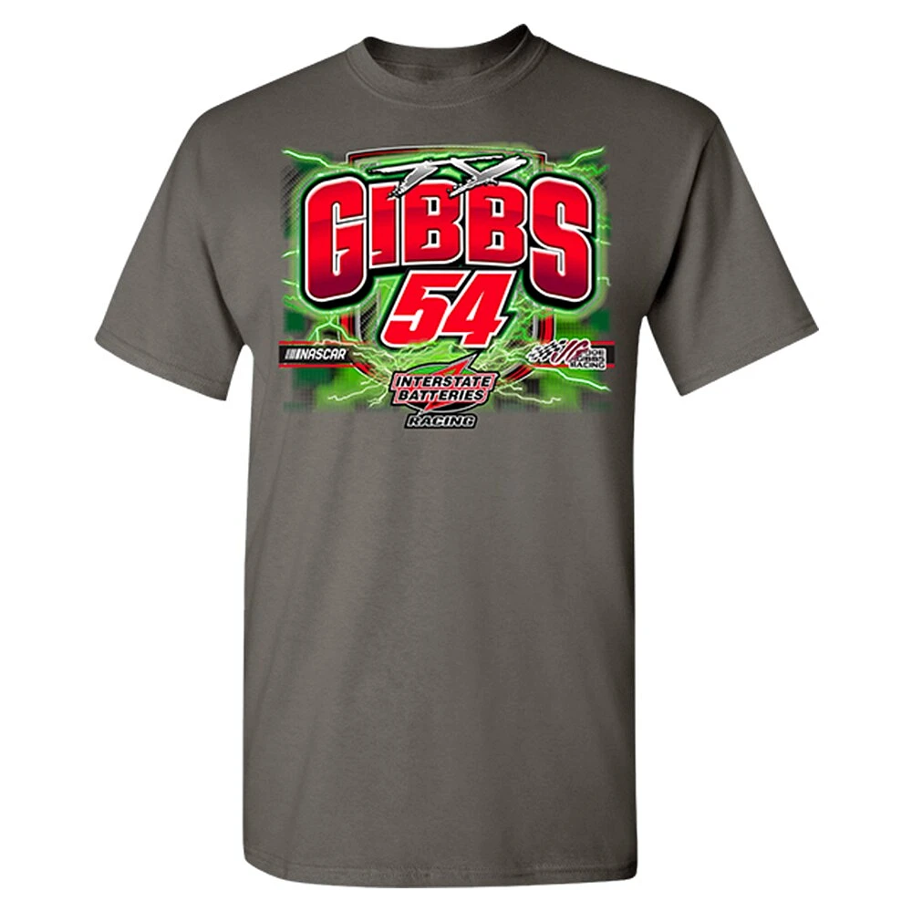 Men's Joe Gibbs Racing Team Collection Charcoal Ty Interstate Batteries Car T-Shirt