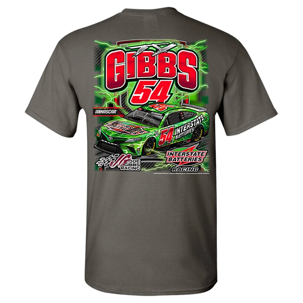 T-shirt Ty Gibbs Interstate Batteries pour homme, collection Joe Racing Team, anthracite