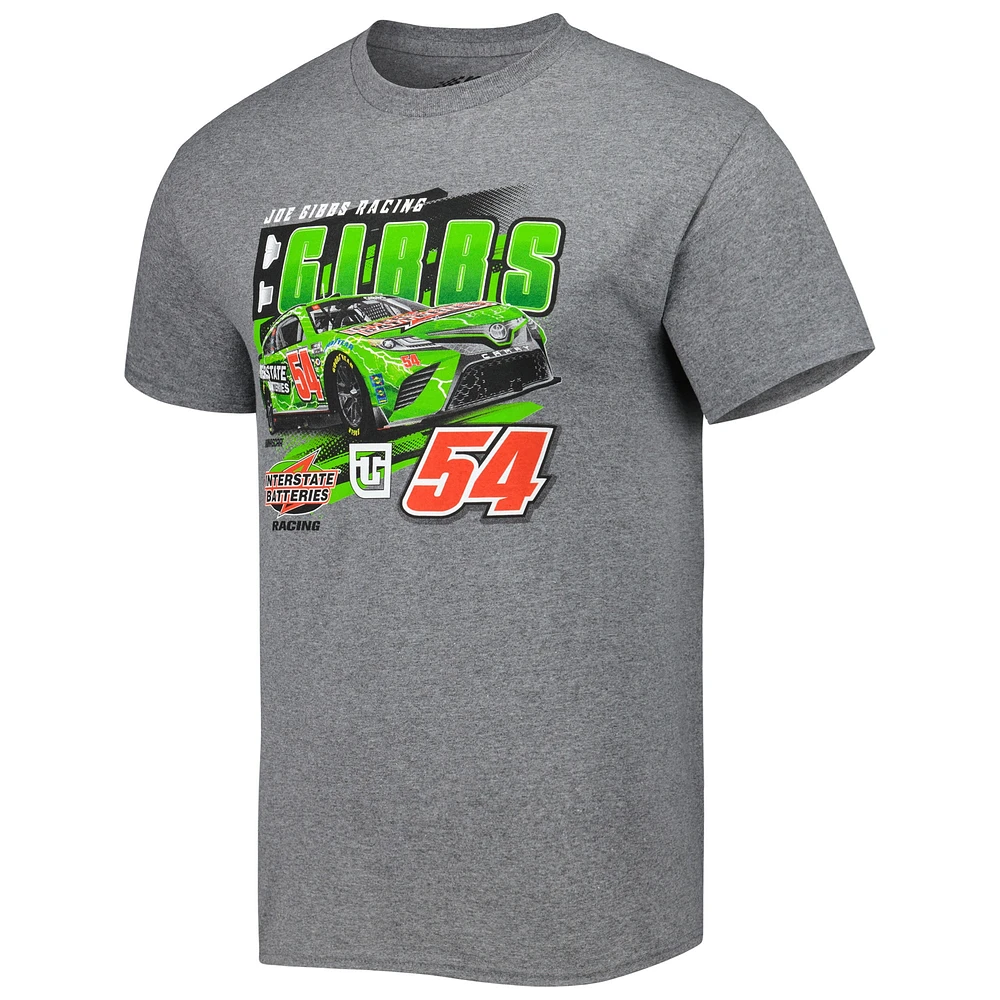 T-shirt Ty Gibbs Pit Road de la collection Joe Racing Team pour homme, gris chiné