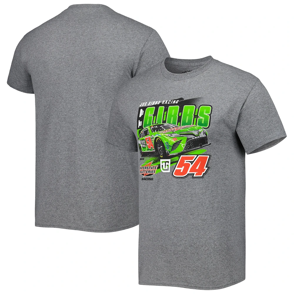 T-shirt Ty Gibbs Pit Road de la collection Joe Racing Team pour homme, gris chiné