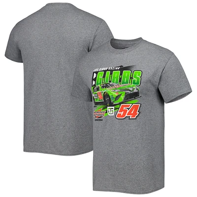 T-shirt Ty Gibbs Pit Road de la collection Joe Racing Team pour homme, gris chiné