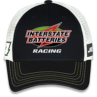 Casquette ajustable unisexe à damier Sports Black Ty Gibbs Interstate Batteries Sponsor Trucker