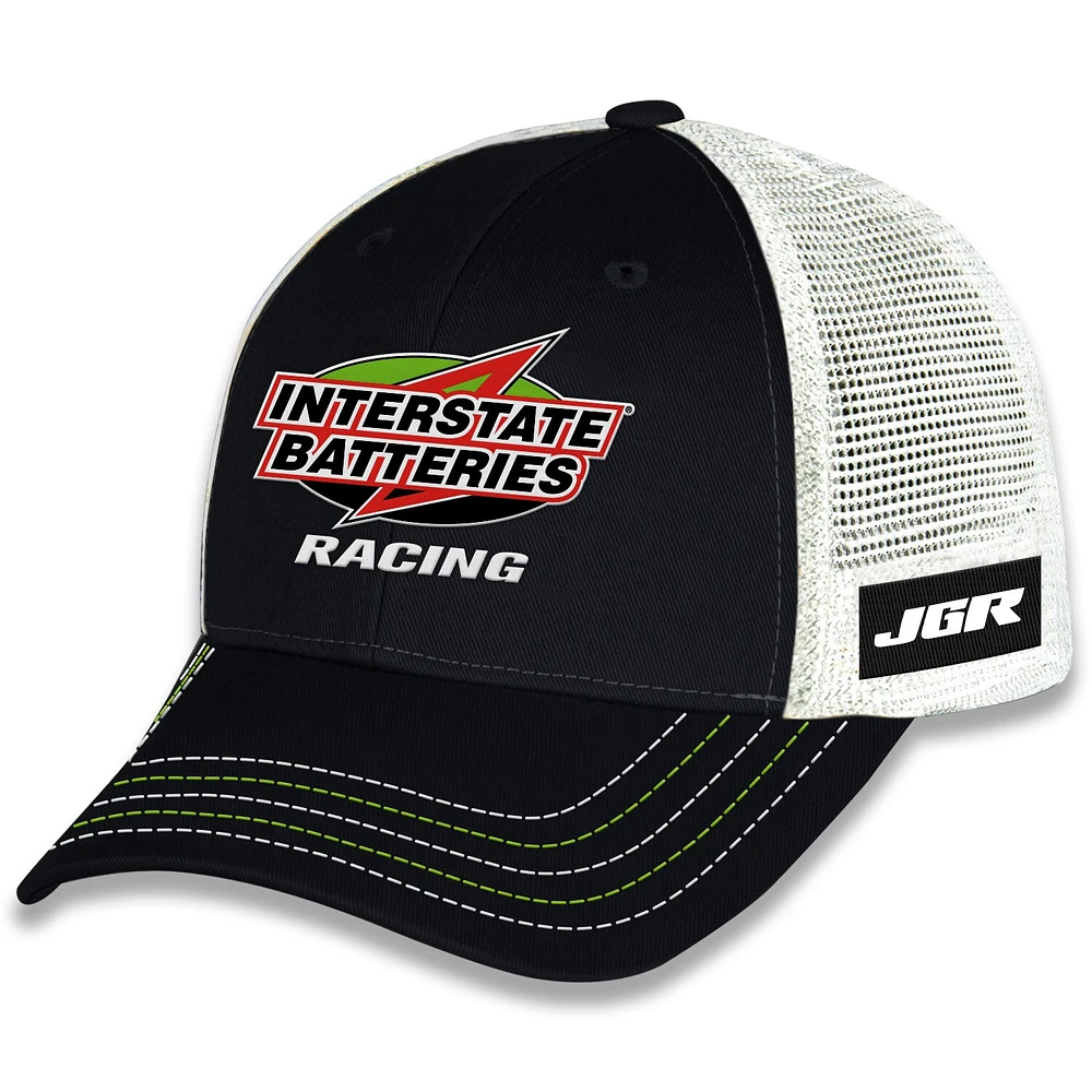 Casquette ajustable unisexe à damier Sports Black Ty Gibbs Interstate Batteries Sponsor Trucker