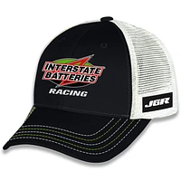 Casquette ajustable unisexe à damier Sports Black Ty Gibbs Interstate Batteries Sponsor Trucker