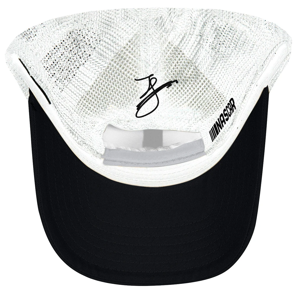 Casquette ajustable unisexe à damier Sports Black Ty Gibbs Interstate Batteries Sponsor Trucker
