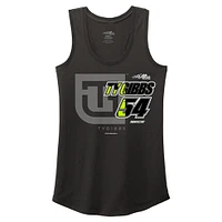 Women's Joe Gibbs Racing Team Collection Heather Black Ty Racer Back Tank Top