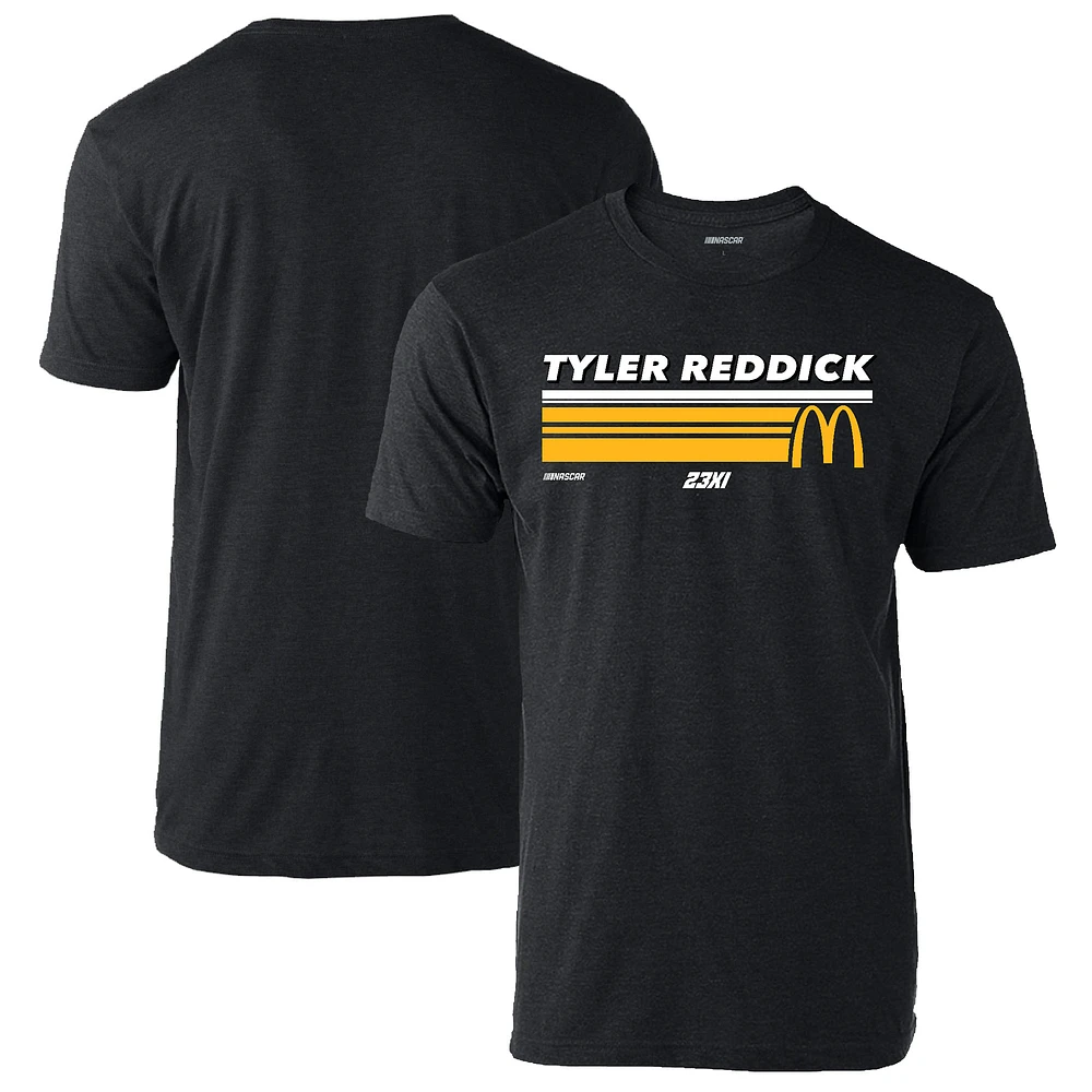 Men's Checkered Flag Sports  Heather Gray Tyler Reddick McDonald's Hot Lap T-Shirt