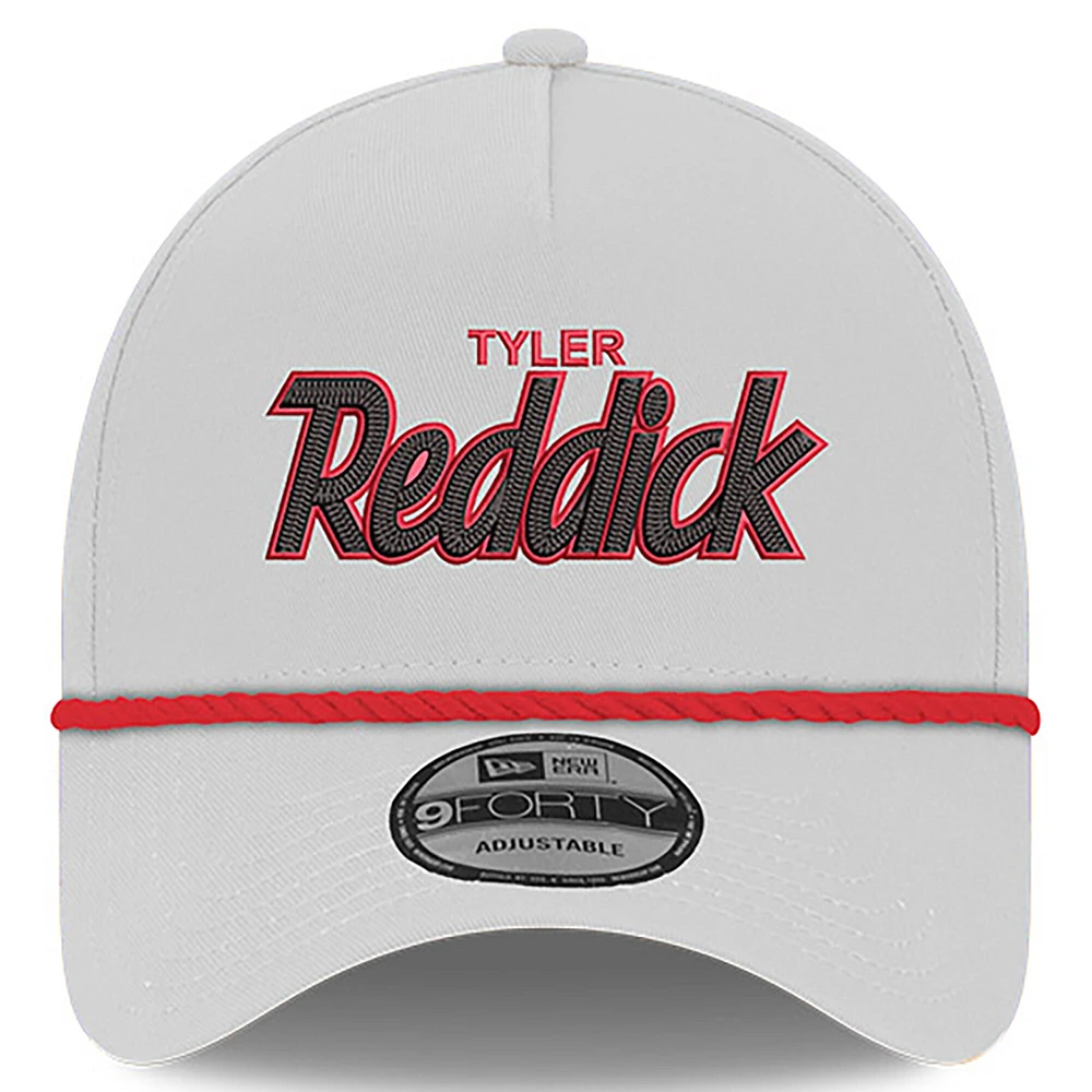 Casquette ajustable Tyler Reddick 9FORTY A-Frame Chain Script pour homme de New Era blanche