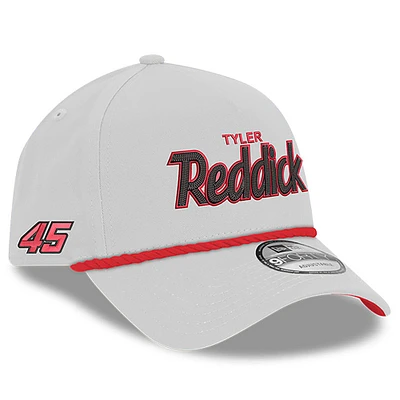 Casquette ajustable Tyler Reddick 9FORTY A-Frame Chain Script pour homme de New Era blanche