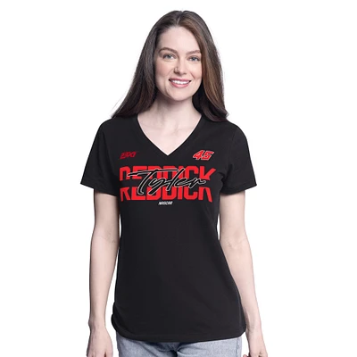 Women's G-III 4Her by Carl Banks  Black Tyler Reddick Batter Up V-Neck T-Shirt
