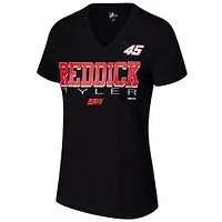 T-shirt à col en V noir G-III 4Her de Carl Banks pour femme avec stratégie Tyler Reddick