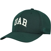 Casquette hybride Tech Flex Reflex UAB Blazers verte Top of the World pour homme