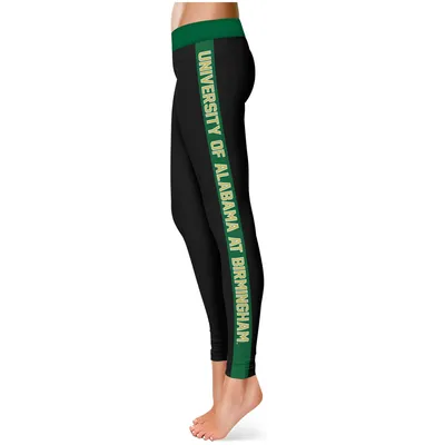 UAB Blazers Women's Plus Side Stripe Yoga Leggings - Black/Green
