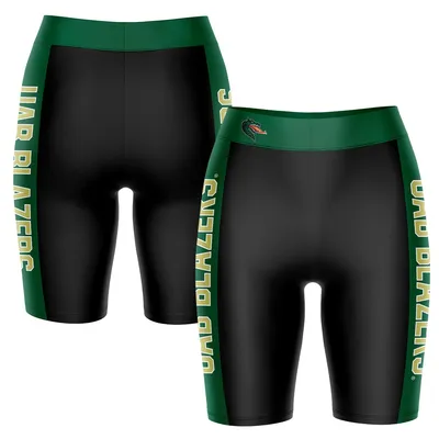 UAB Blazers Women's Striped Design Bike Shorts - Black/Green