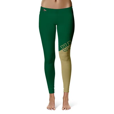 UAB Blazers Women's Letter Color Block Yoga Leggings - Green/Gold